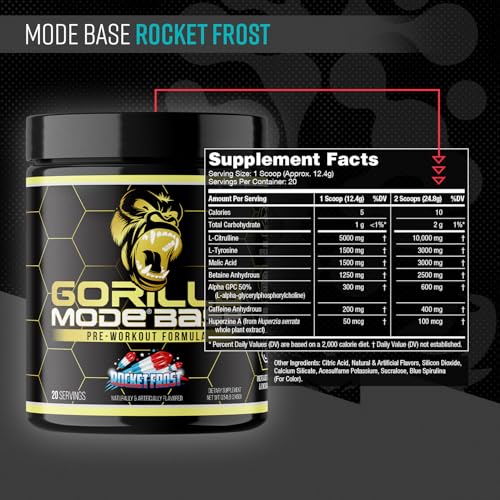 Gorilla Mode Base Pre Workout - (Rocket Frost)