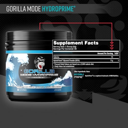 Gorilla Mind Hydroprime® Glycerol Pre-Workout - Hydrating Pre-Workout