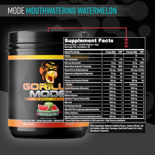 Gorilla Mode Pre Workout - (Watermelon)