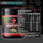 Gorilla Mode Nitric Upgraded Stimulant Free Pre-Workout – (Rainbow Sherbet)