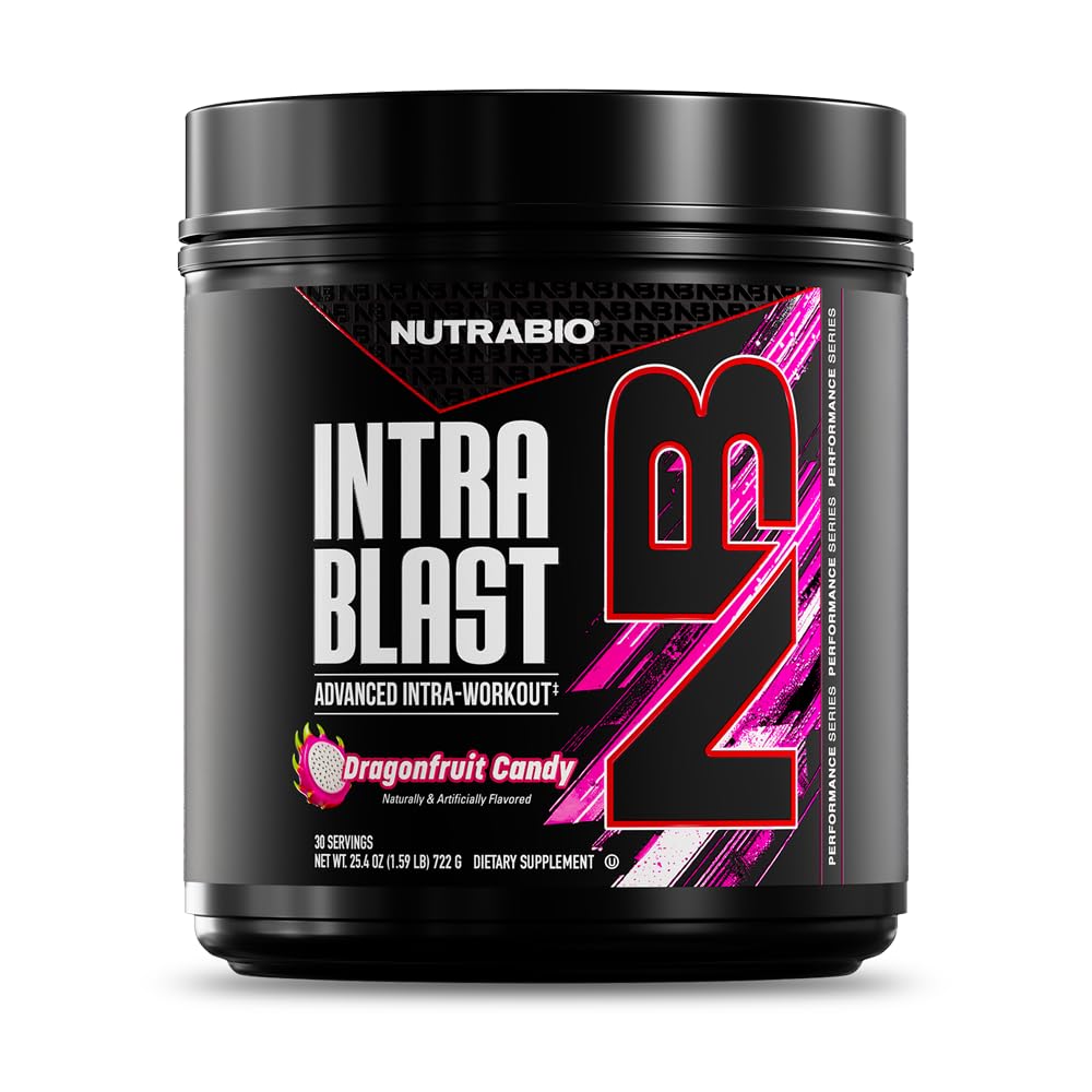 NutraBio Intra BlastPre Workout & Muscle Recovery, Dragonfruit Candy
