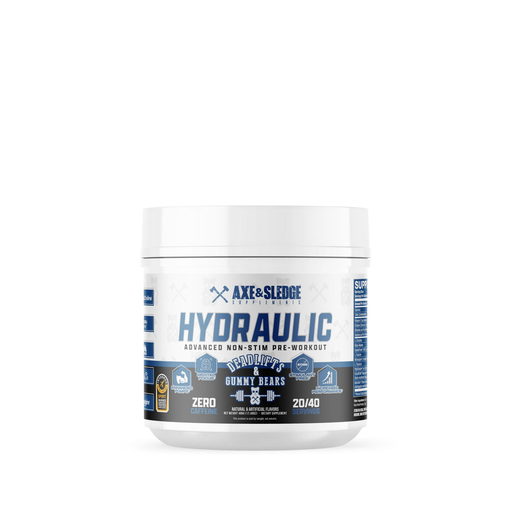 Axe & Sledge Hydraulic Stim-Free Pre-Workout Powder - Deadlifts & Gummy Bears