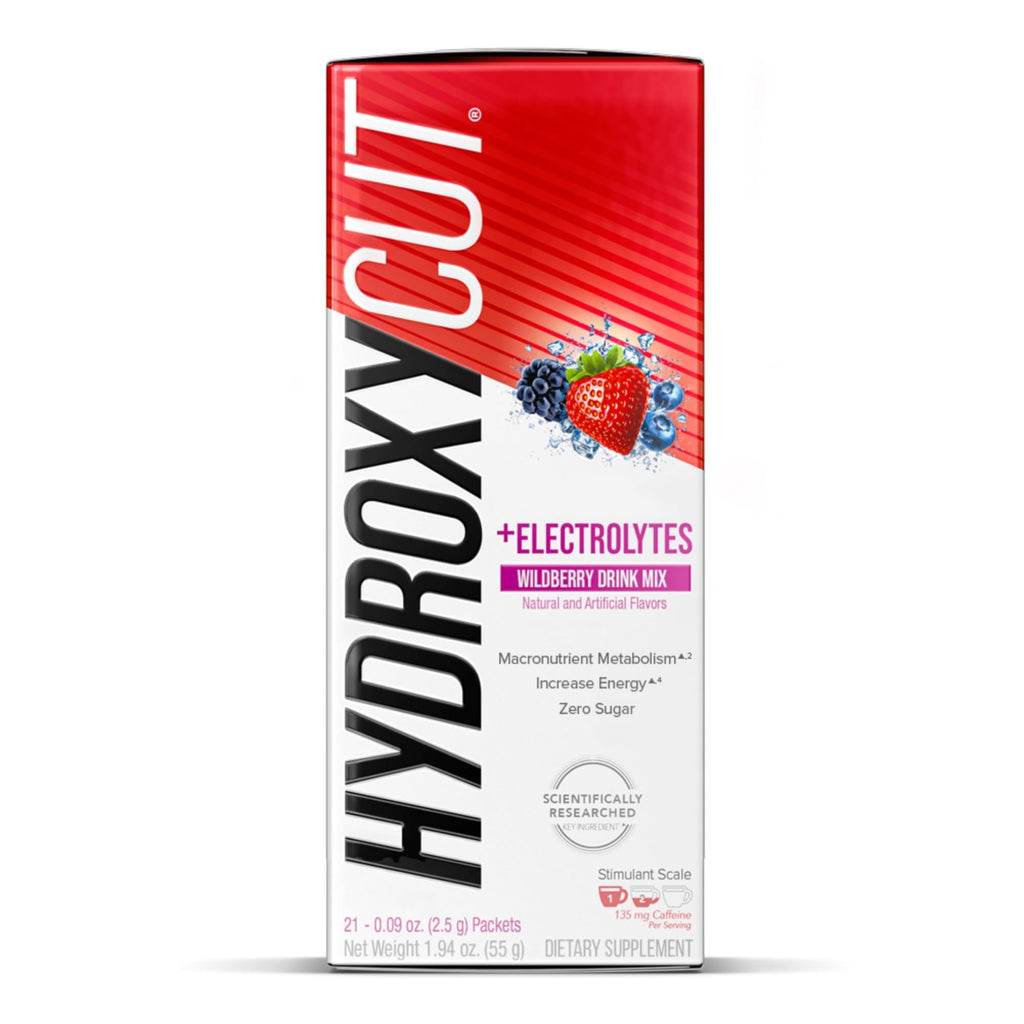 Hydroxycut Drink Mix - Advanced Result - Metabolism & Energy Support - C. Canephora Robusta Extract, 135 mg Caffeine & B Vitamins - for Men & Women - Wildberry Blast - 21 Stick Packs