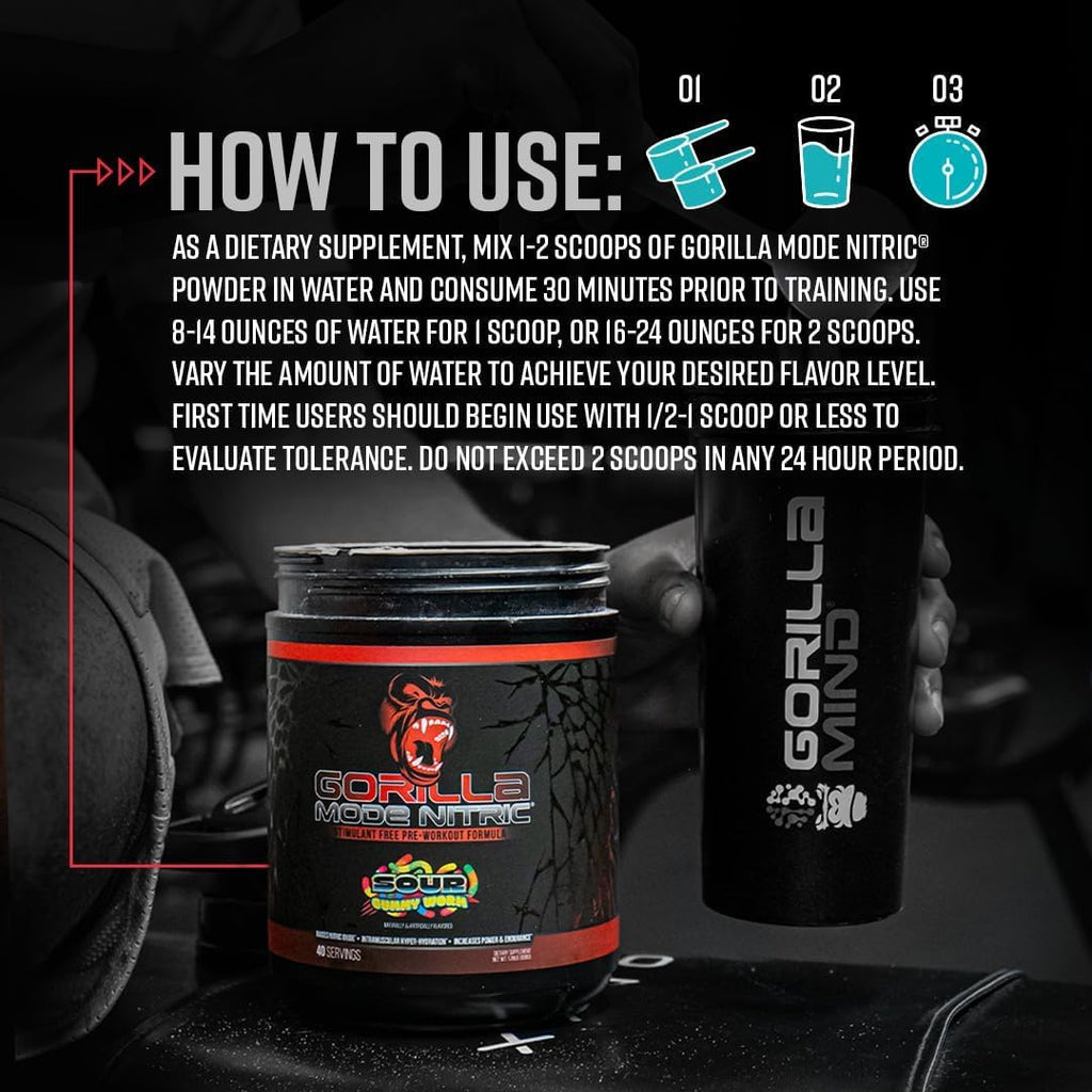 Gorilla Mode Nitric Upgraded Stimulant Free Pre-Workout – (Rocket Frost)