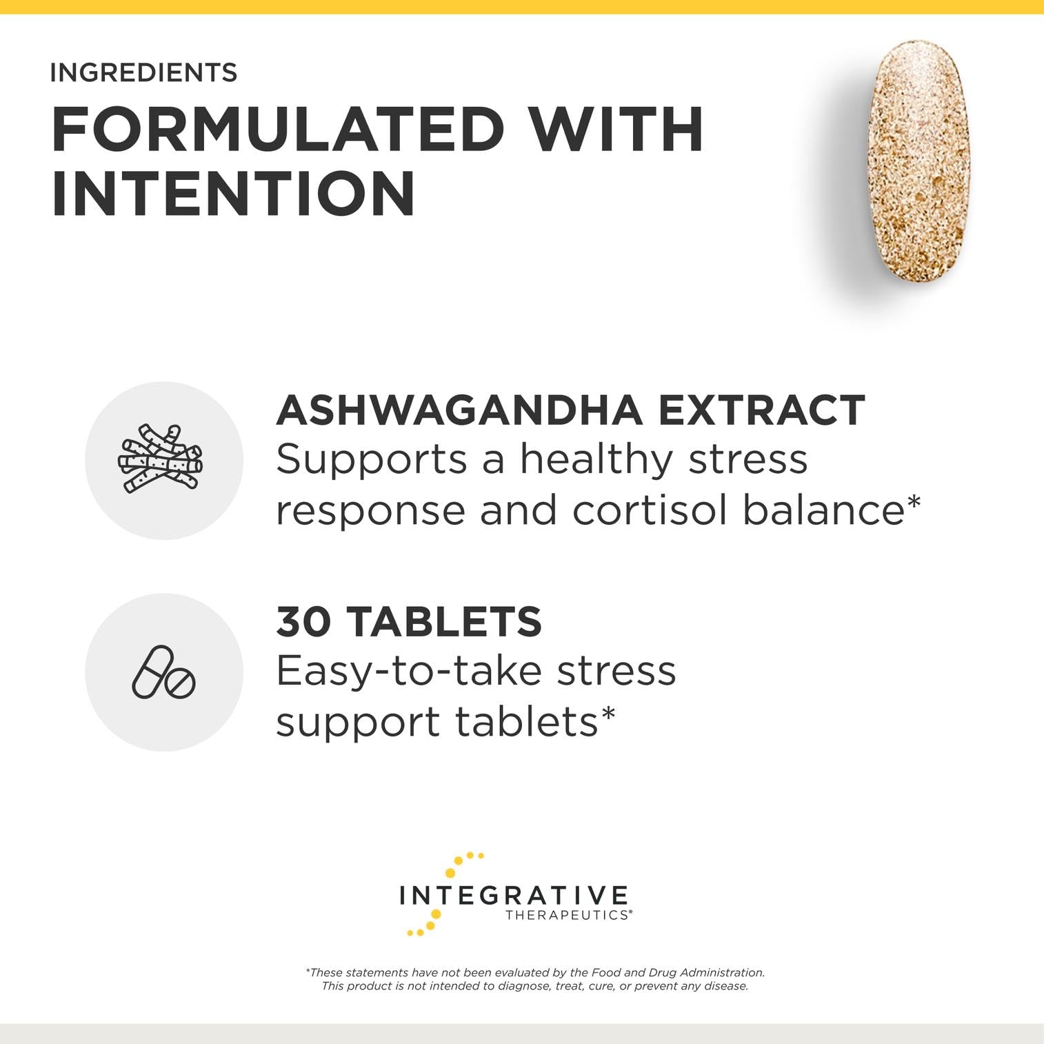 Integrative Therapeutics Cortisol Manager - Balance Cortisol & Support Relaxation for Restful Sleep* - Includes Ashwagandha & L-Theanine for Confidence with Less Stress* - 30 Tablets (15 Servings)