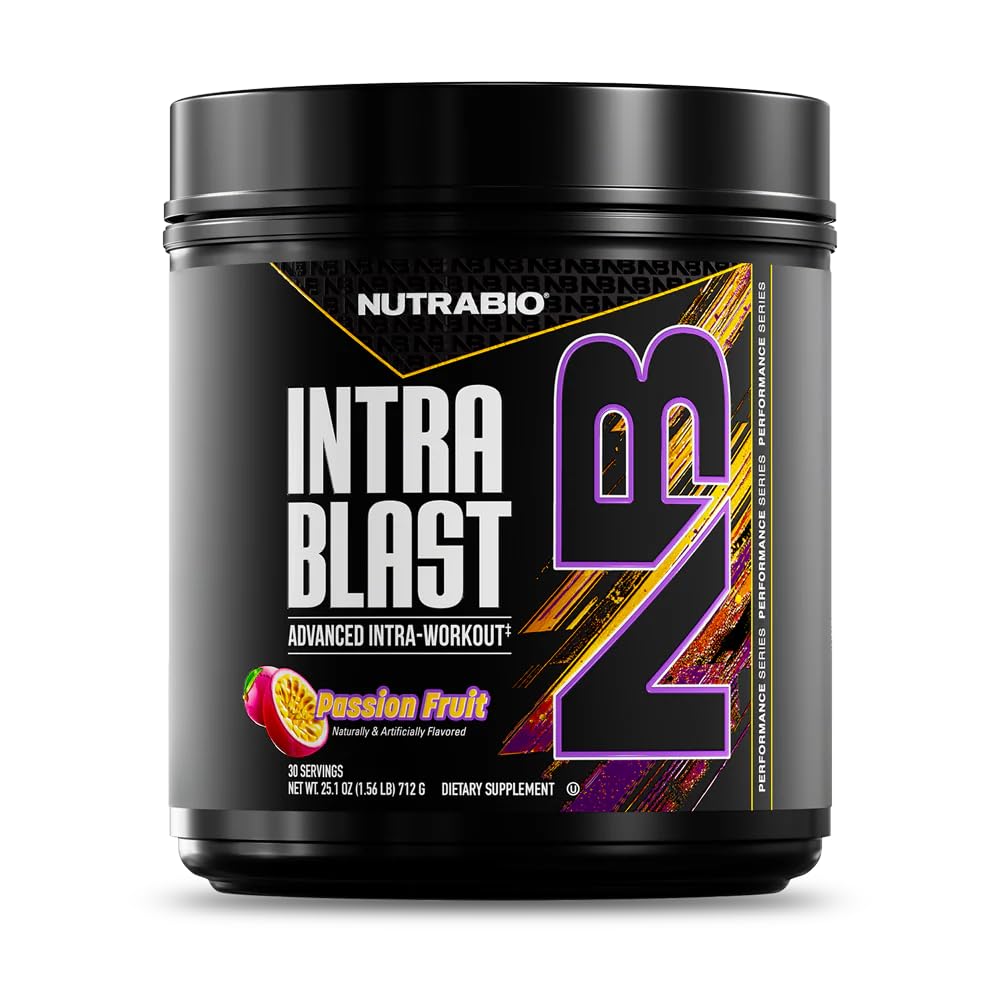 NutraBio Intra Blast Pre Workout & Muscle Recovery, Passion Fruit
