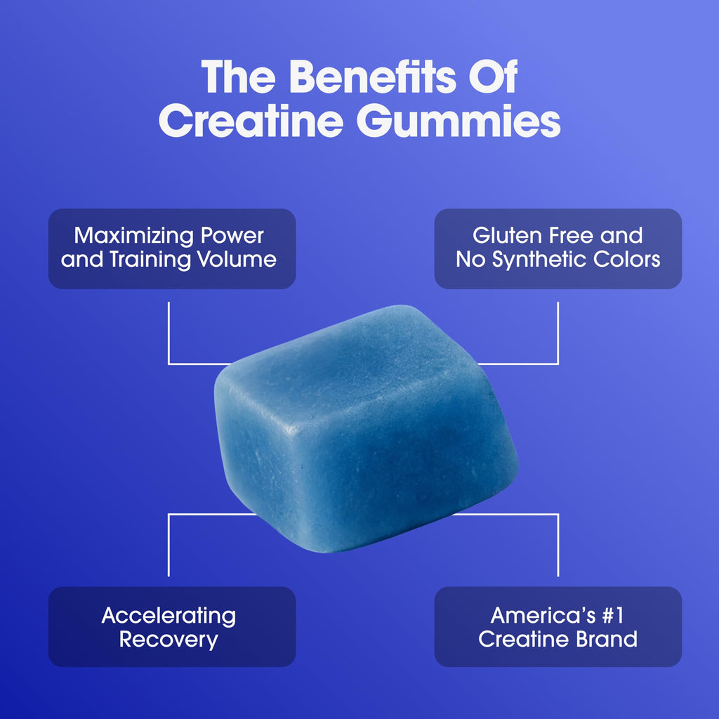 Optimum Nutrition Creatine Monohydrate Gummies, Blue Raspberry Flavor, 105 Count, 35 Servings, 5g Creatine per Serving (Packaging May Vary)