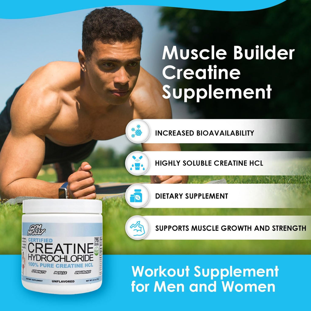 Gym Molly Creatine Hydrochloride Powder, Unflavoured.