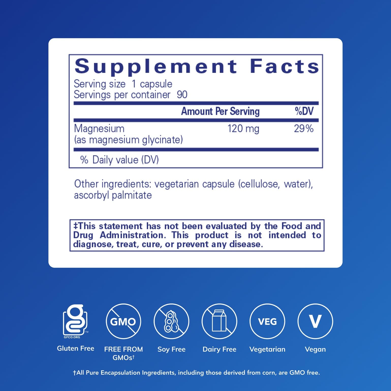 Pure Encapsulations Magnesium (Glycinate) - Supplement to Support Stress Relief, Sleep, Heart Health, Nerves, Muscles, and Metabolism* - with Magnesium Glycinate - 90 Capsules