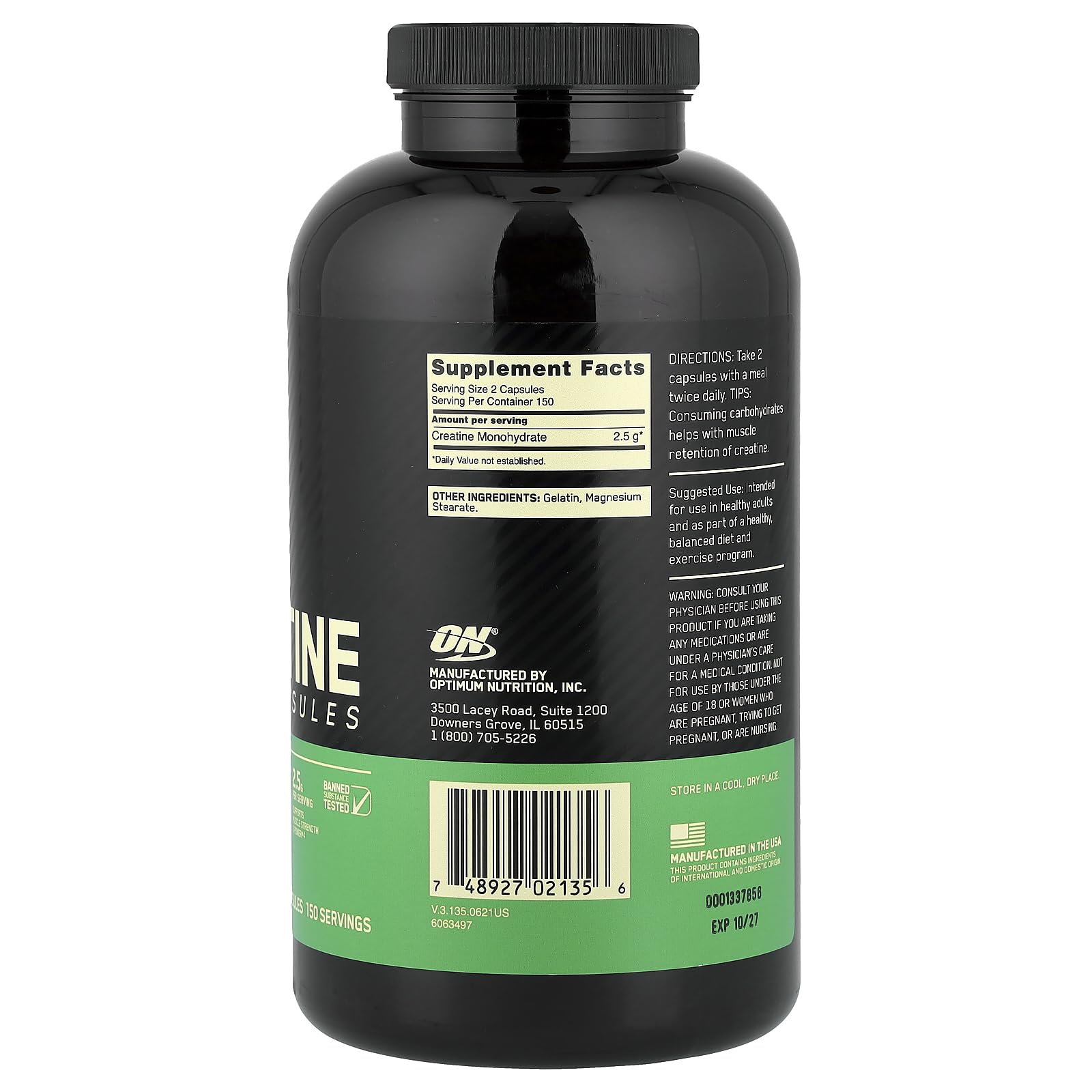 Optimum Nutrition CREATINE 2500 300 CAPS