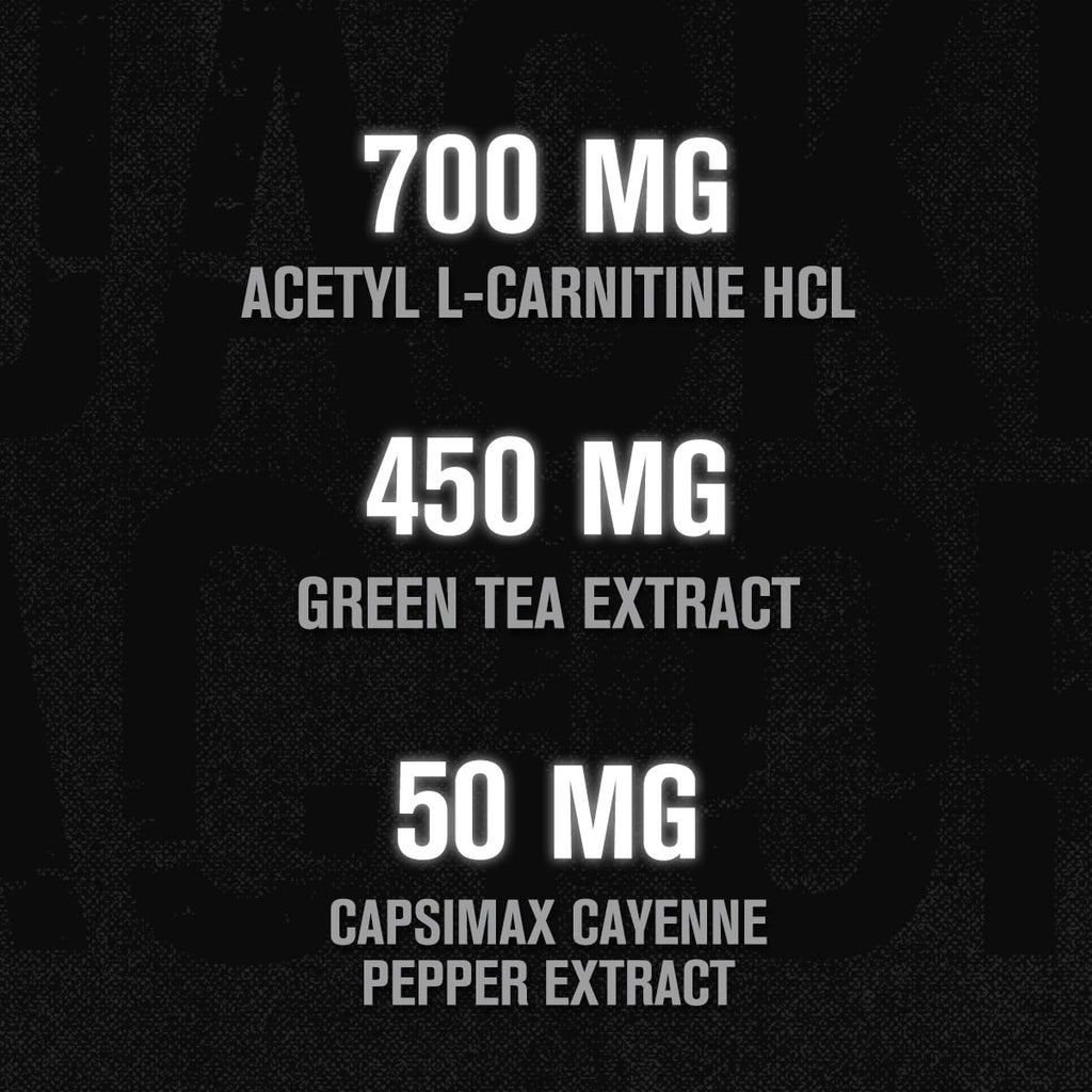 Jacked Factory Burn XT Black Thermogenic Fat Burner - Weight Loss Supplement, Appetite Suppressant, Nootropic Energy Booster | TeaCrine, Acetyl L-Carnitine, Green Tea Extract - 90 Veg Diet Pills