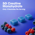Optimum Nutrition Creatine Monohydrate Gummies, Blue Raspberry Flavor, 105 Count, 35 Servings, 5g Creatine per Serving (Packaging May Vary)