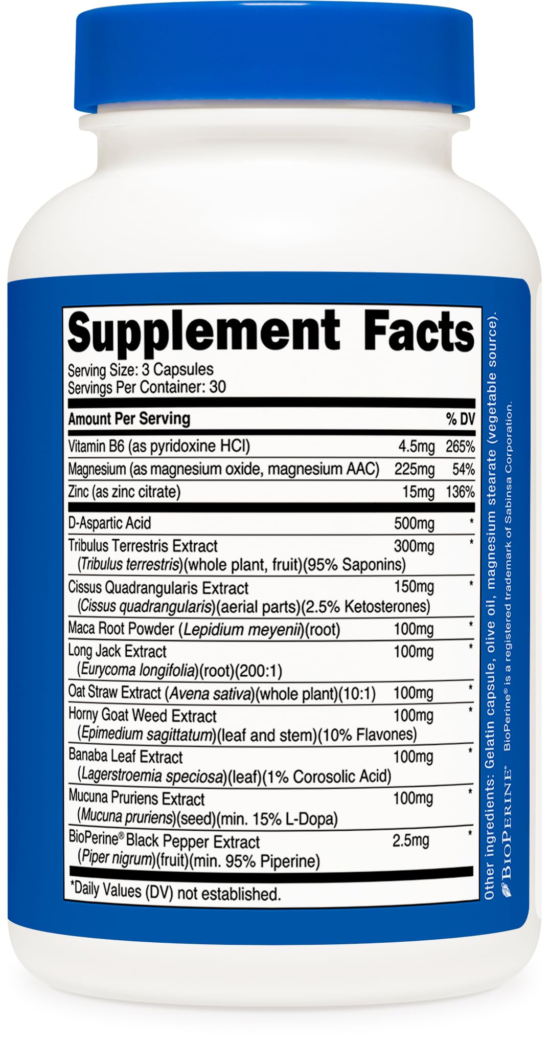 Nutricost Testosterone Support Complex (90 Capsules) -1800mg Per Serving