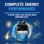 EVL Thermogenic Fat Burner Support - Fast Acting Weight Loss Energy and Appetite Support - Trans4orm Green Tea Supplement for Men and Women - 60 Servings