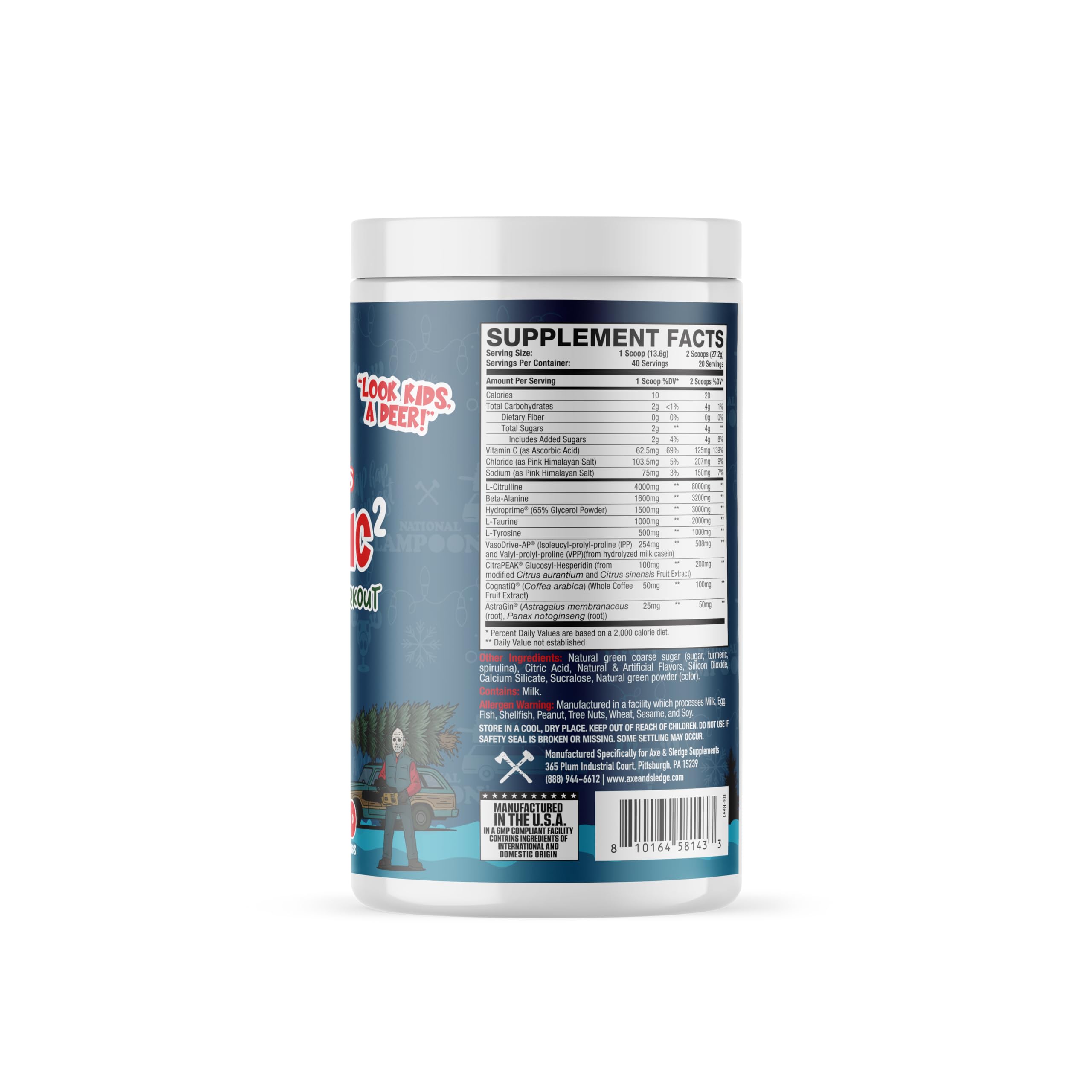 Axe & Sledge Hydraulic Stim-Free Pre-Workout Powder - Green Gelatin