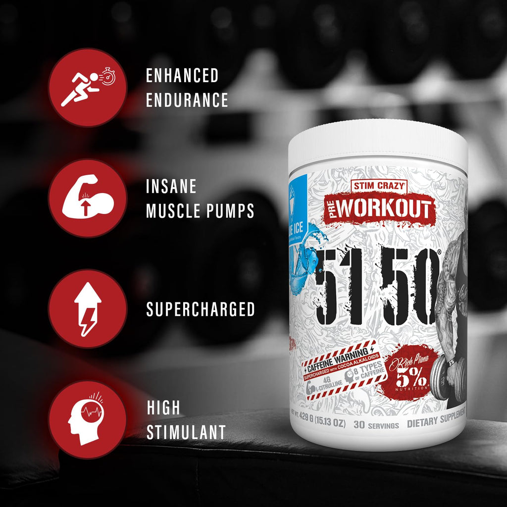 5% Nutrition Rich Piana 5150 High Stim Pre-Workout Powder (Green Apple)