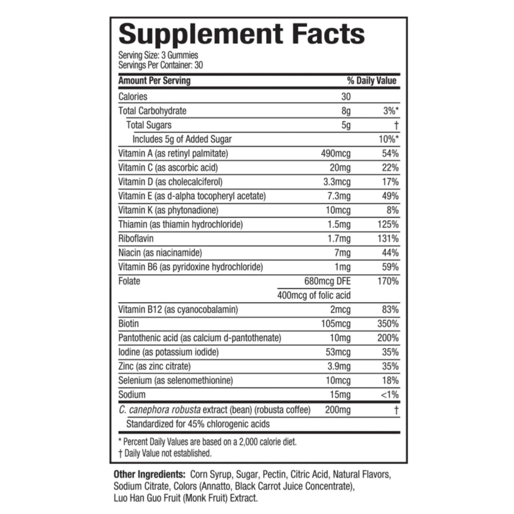 Hydroxycut Weight Loss + Multivitamin Gummies - Nutritional Supplement - Metabolism Support for Men & Women - Green Coffee Extract, 15 Vitamins & Minerals - Caffeine Free - Fruit Flavor - 90 Gummies