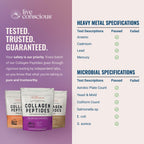 Live Conscious Collagen Peptides Powder - Naturally-Sourced Hydrolyzed Collagen Powder - Hair, Skin, Nail, and Joint Support - Type I & III Grass-Fed Collagen Supplements for Women and Men - 16oz