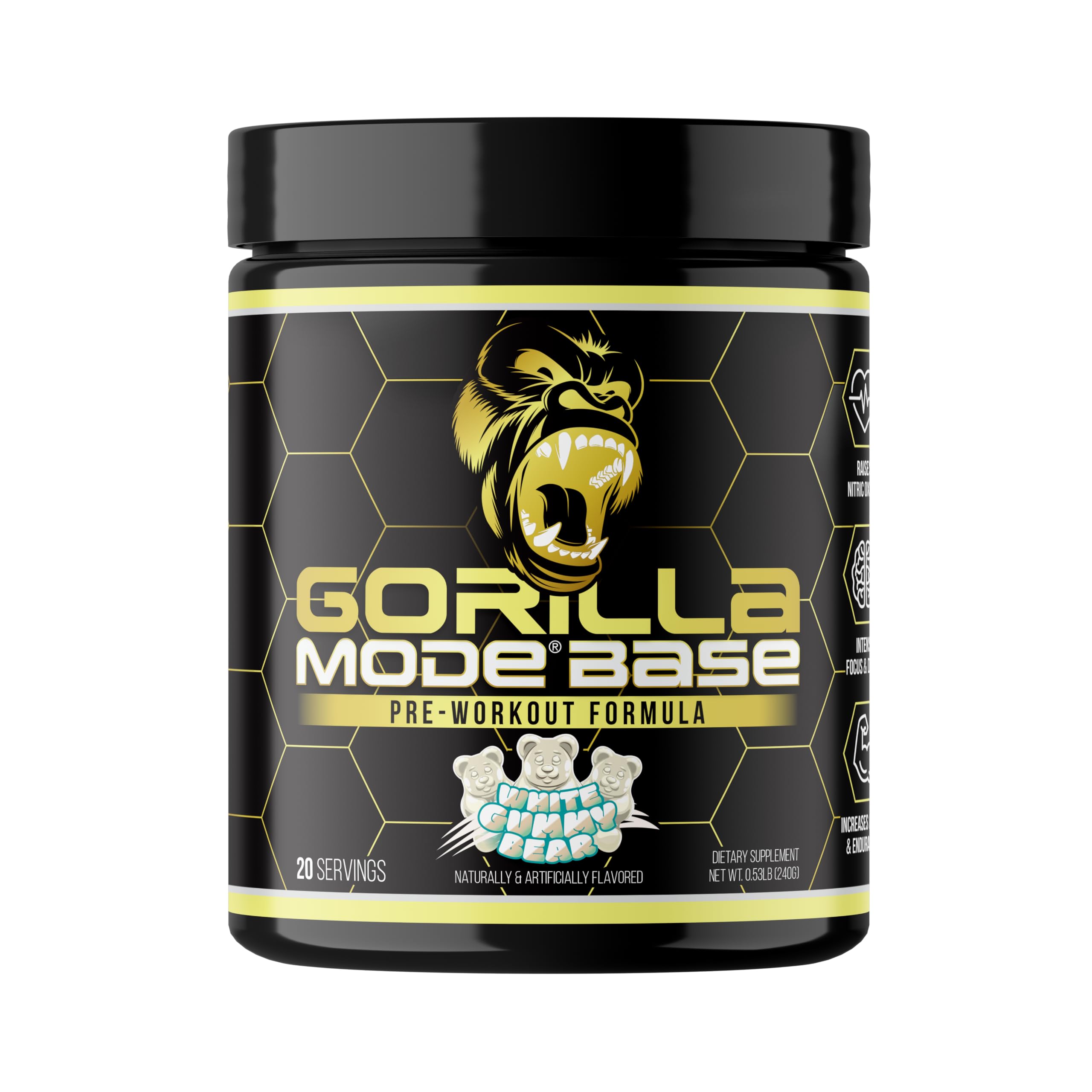Gorilla Mode Base Pre Workout - (White Gummy Bear)