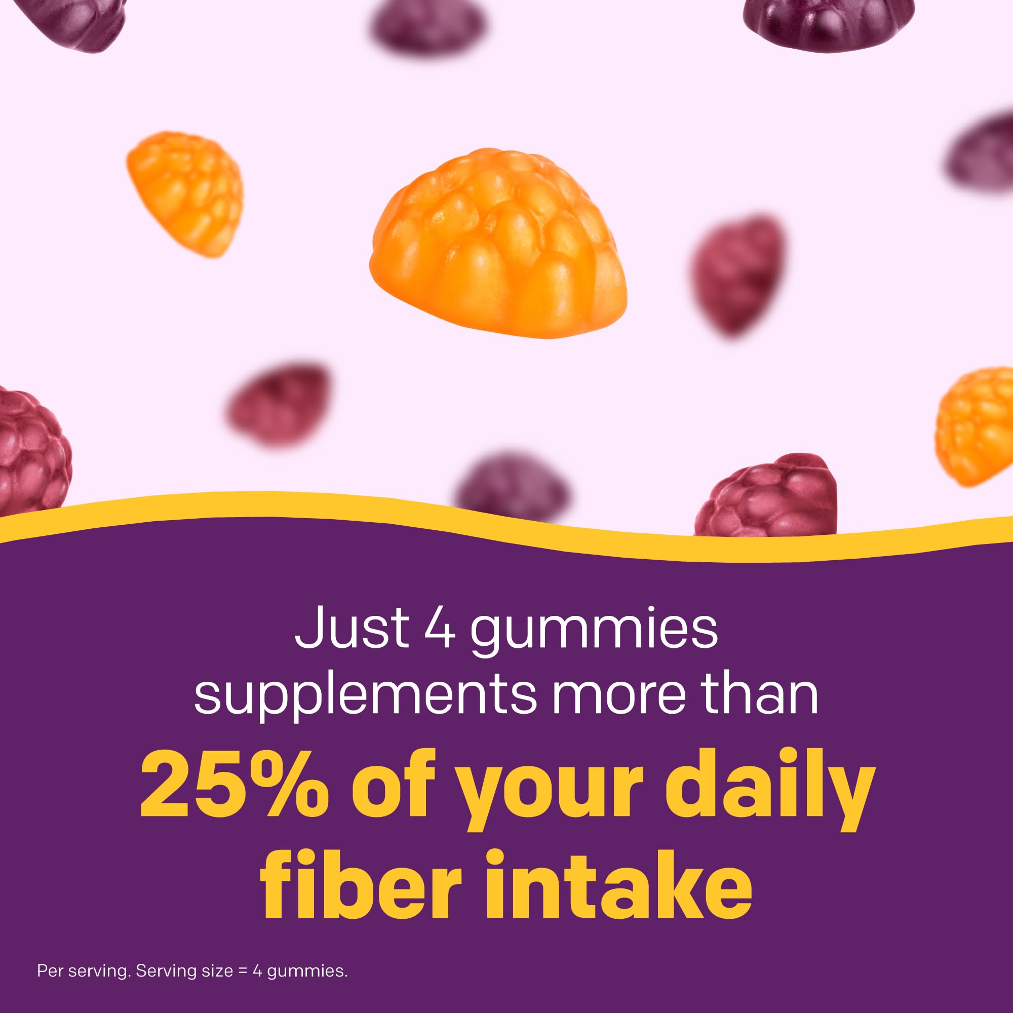 MiraFIBER Gummies from The Makers of MiraLAX, 8g of Daily Fiber Per Serving, Metabolism Support with B Vitamins, Gut Health for Men & Women,Prebiotic Fiber Gummies for Adults, Mixed Fruit Flavor 72Ct