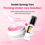 COSRX Pink Peptides Collagen Hydrogel Eye Patch for Puffy Eyes, Cooling & Firming Under Eye Patches with 4-Peptide & Caffeine (60), Depuffing Gel Eye Mask, Korean Skin Care