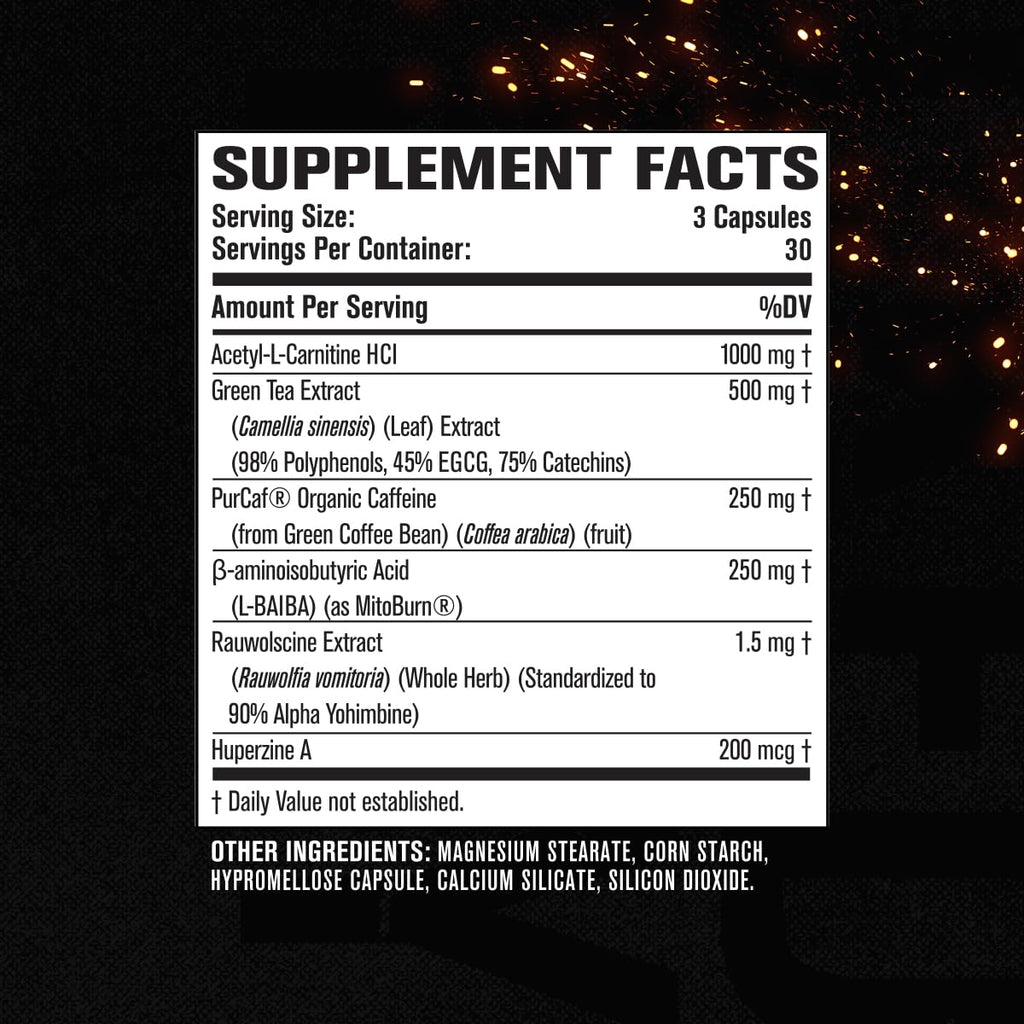 Jacked Factory Burn-XT Max - High-Performance Thermogenic Fat Burner & Appetite Suppressant for Weight Loss w/PurCaf Organic Caffeine, MitoBurn, Green Tea, Acetyl L Carnitine & More - 90 Capsules