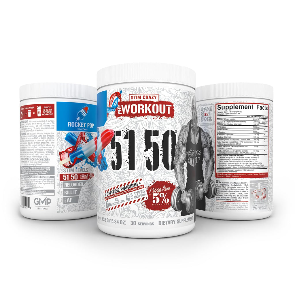 5% Nutrition Rich Piana 5150 High Stim Pre-Workout Powder (Rocket Pop)