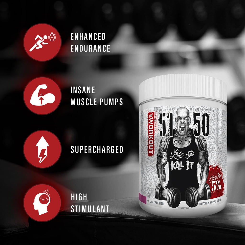 5% Nutrition Rich Piana 5150 High Stim Pre-Workout Powder (Blue Ice)