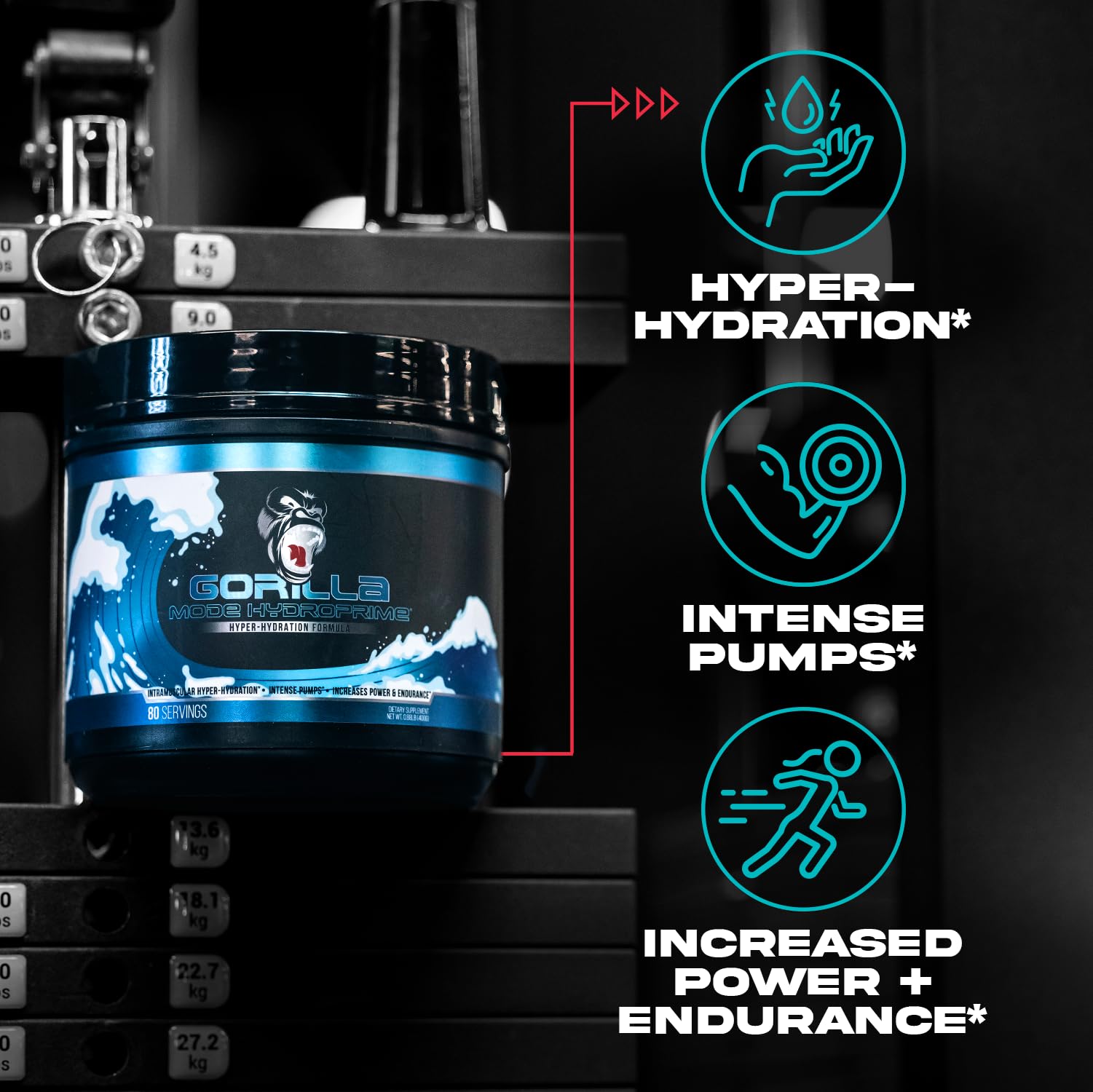 Gorilla Mind Hydroprime® Glycerol Pre-Workout - Hydrating Pre-Workout