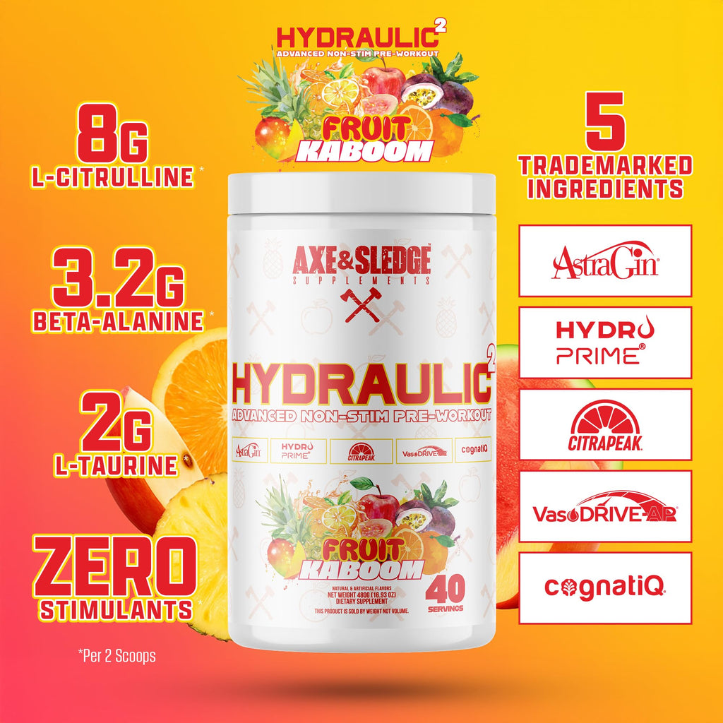 Axe & Sledge Hydraulic Stim-Free Pre-Workout Powder - Fruit Kaboom