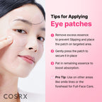 COSRX Pink Peptides Collagen Hydrogel Eye Patch for Puffy Eyes, Cooling & Firming Under Eye Patches with 4-Peptide & Caffeine (60), Depuffing Gel Eye Mask, Korean Skin Care