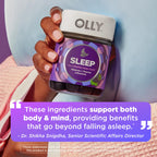 OLLY Restful Sleep Gummy Supplement with Melatonin & L-Theanine Chamomile, Blackberry Zen, 50 Gummies (25 Day Supply) Supports a Healthy Sleep Cycle* (Packaging May Vary)