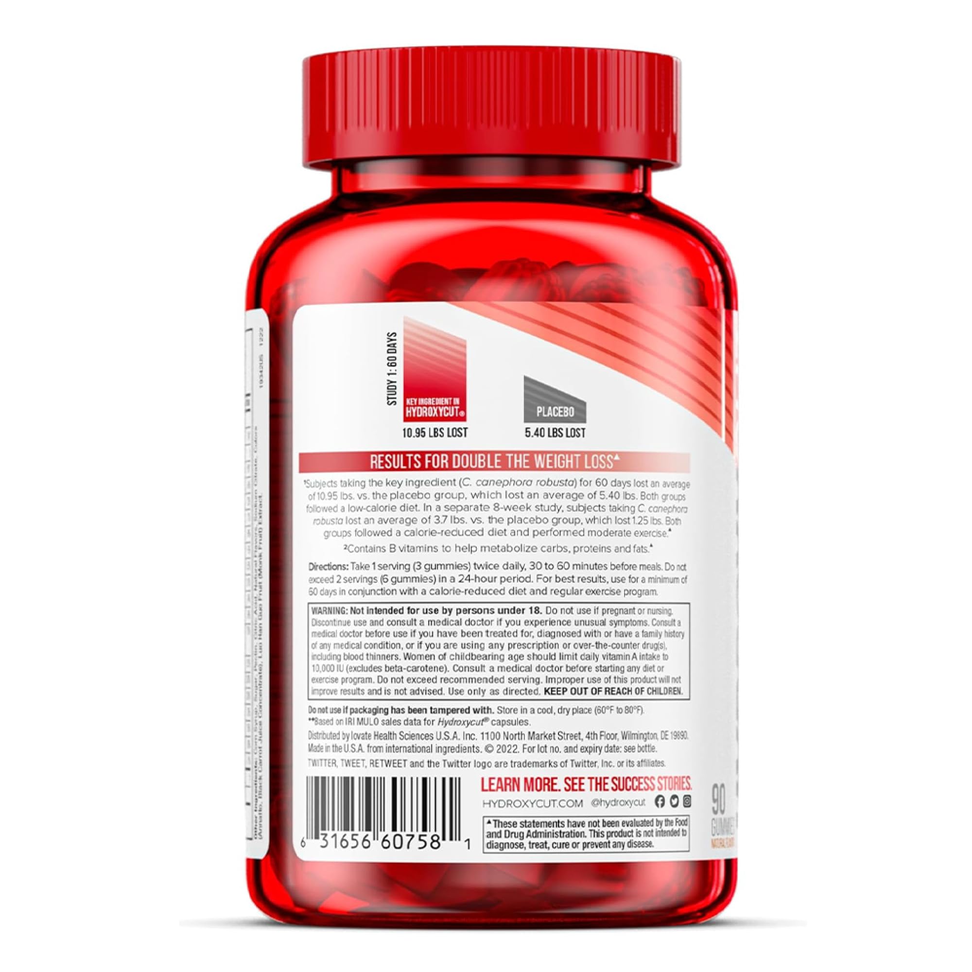 Hydroxycut Weight Loss + Multivitamin Gummies - Nutritional Supplement - Metabolism Support for Men & Women - Green Coffee Extract, 15 Vitamins & Minerals - Caffeine Free - Fruit Flavor - 90 Gummies