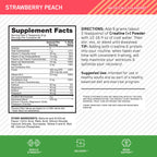Optimum Nutrition Creatine Monohydrate Plus Powder, Strawberry Peach Flavored Creatine Performance Blend, with Electrolytes for Hydration, Added Vitamins, 80 Servings, 720 Grams (Packaging May Vary)