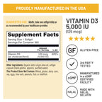 NatureWise Vitamin D3 5000iu (125 mcg) 1 Year Supply for Immune Support, Healthy Muscle Function, and Bone Health - Non-GMO, Gluten Free in Organic Extra Virgin Olive Oil, (Mini Softgel), 360 Count
