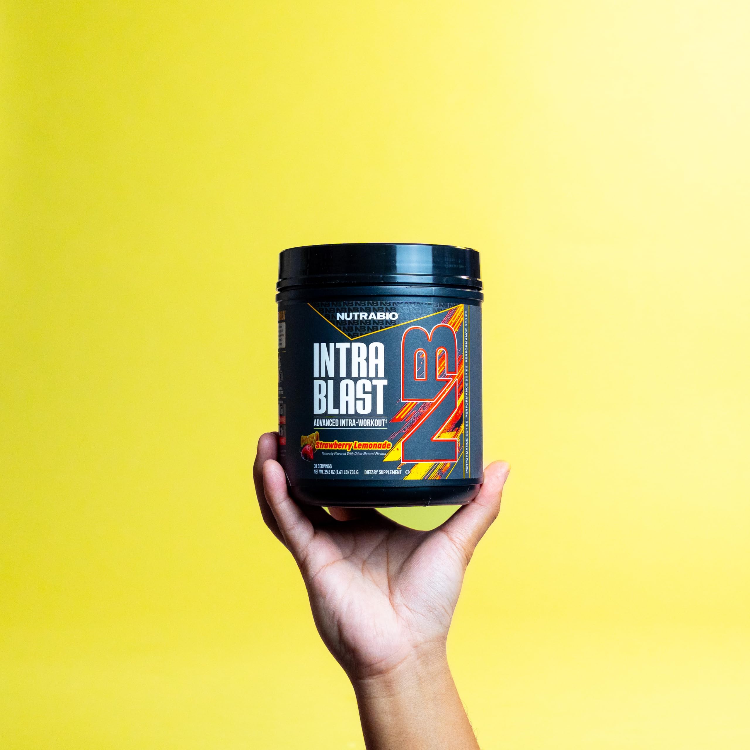NutraBio Intra Blast Pre Workout & Muscle Recovery, Strawberry Lemonade