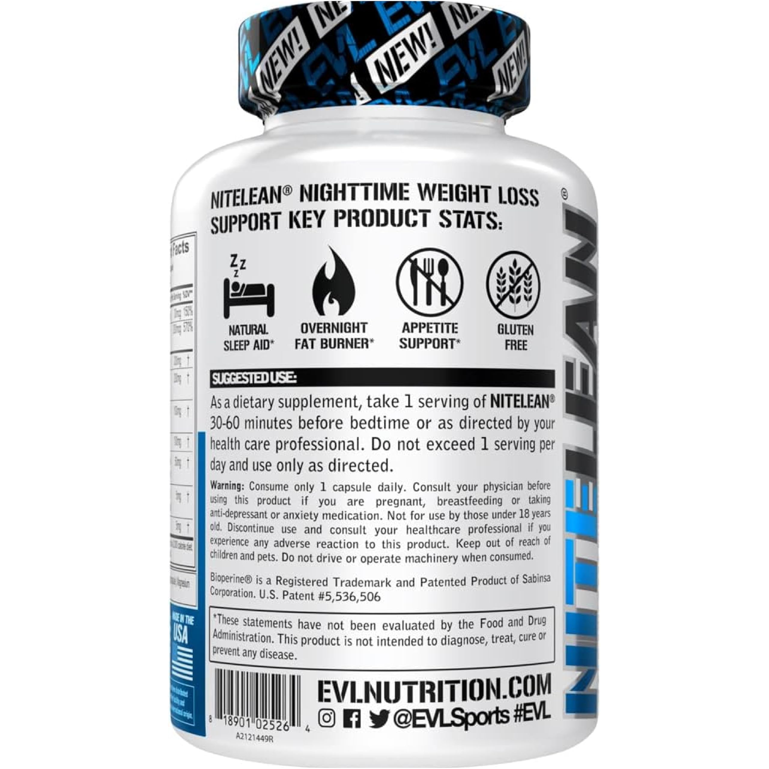 Night Time Fat Burner for Weight Loss Support - Belly Fat Burner for Men & Women with Green Tea and White Kidney Bean Extract - Nighttime Metabolism Booster & Sleep Optimizer to Help Stubborn Fat Loss