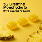 Optimum Nutrition Creatine Monohydrate Gummies, Pineapple Flavor, 105 Count, 35 Servings, 5g Creatine per Serving (Packaging May Vary)