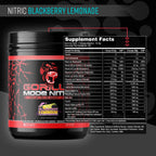 Gorilla Mode Nitric Upgraded Stimulant Free Pre-Workout – (BlackBerry Lemonade)