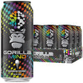 Gorilla Mind Energy Drink | Unmatched Energy · Amplified Focus | N-Acetyl-L-Tyrosine, Alpha-GPC, 200mg Caffeine, Uridine, Saffron | 0 Sugar Or Artificial Colors | 16oz, 12-Pack (Rainbow Sherbet)