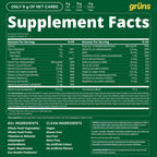 Gruns Adult Super Greens Multivitamin Gummies, Superfood Gummy Vitamins for Women and Men with Spirulina, Chlorella, Adaptogens & Prebiotic Fiber for Digestive Health (28 Count)