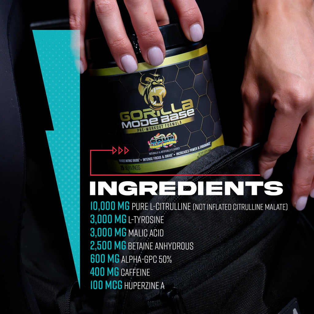 Gorilla Mode Base Pre Workout - (Cherry Blackout)