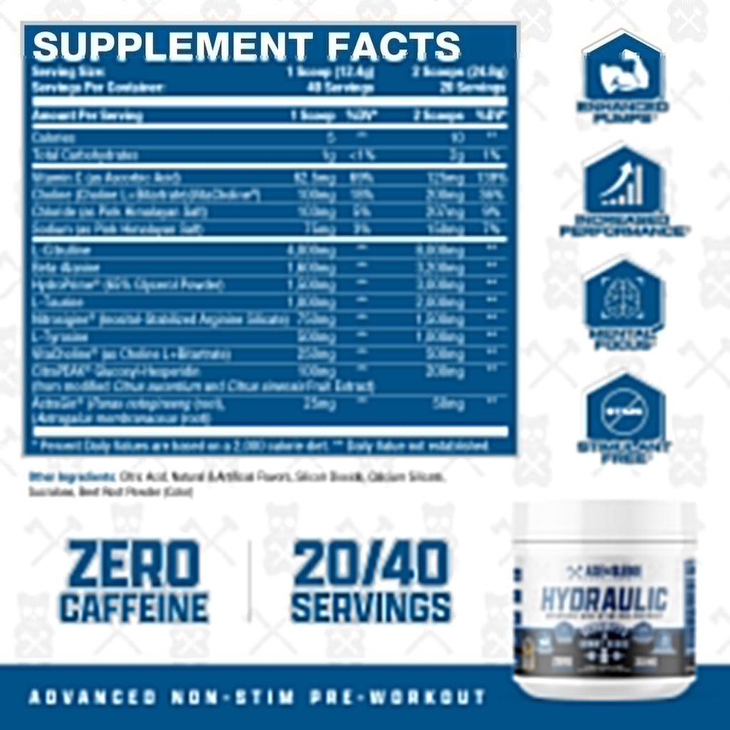 Axe & Sledge Hydraulic Stim-Free Pre-Workout Powder - Deadlifts & Gummy Bears