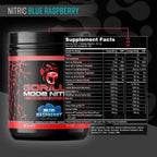 Gorilla Mode Nitric Upgraded Stimulant Free Pre-Workout – (Blue Raspberry)