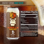 Gorilla Mind Energy Drink | Unmatched Energy · Amplified Focus | N-Acetyl-L-Tyrosine, Alpha-GPC, 200mg Caffeine, Uridine, Saffron | 0 Sugar Or Artificial Colors | 16oz, 12-Pack (Root Beer)