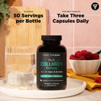Vital Vitamins Multi Collagen for Women & Men - Type I, II, III, V, X - Grass Fed, Non-GMO - 150 Capsules