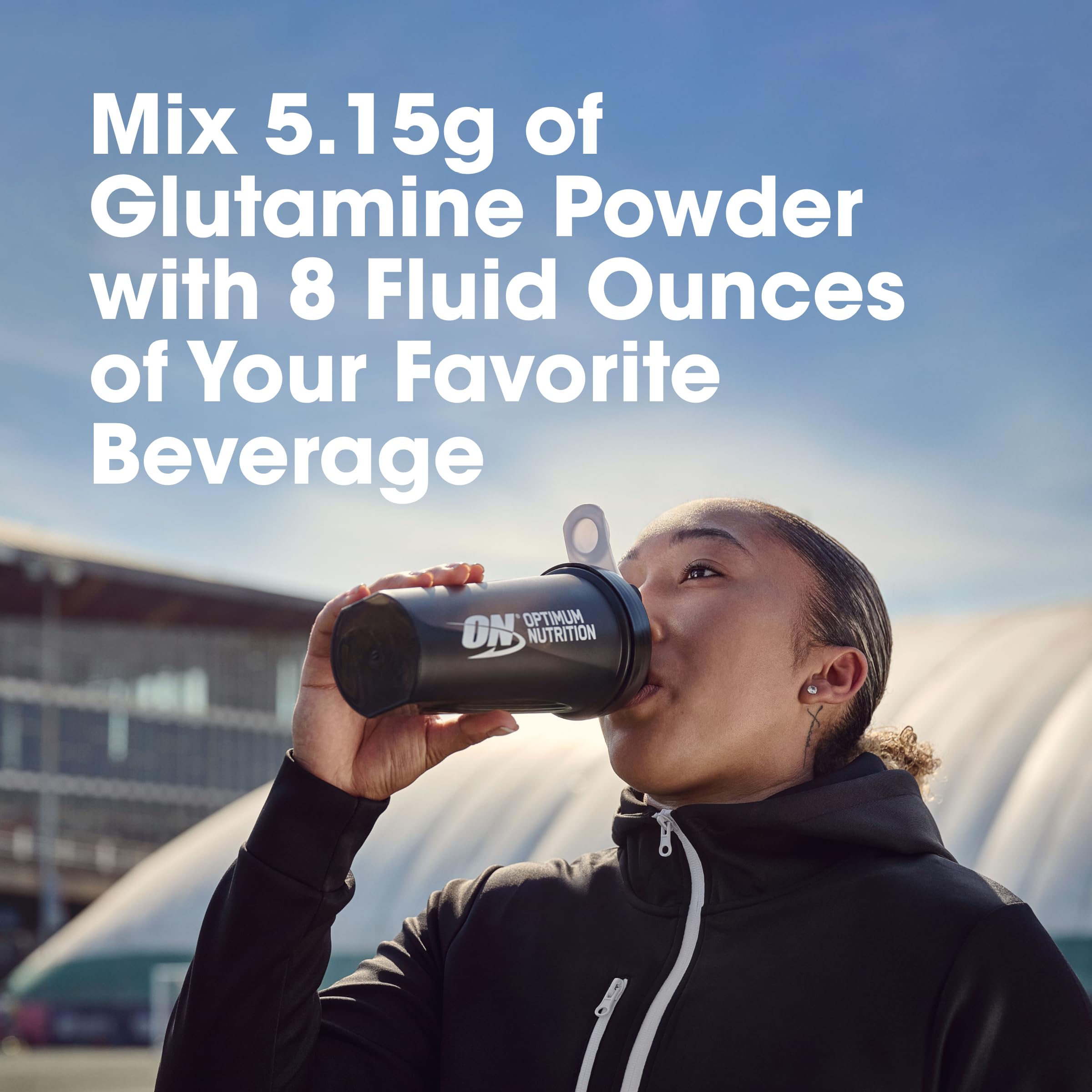 Optimum Nutrition L-Glutamine Muscle Recovery Powder, 300g, Unflavored, 58 Servings