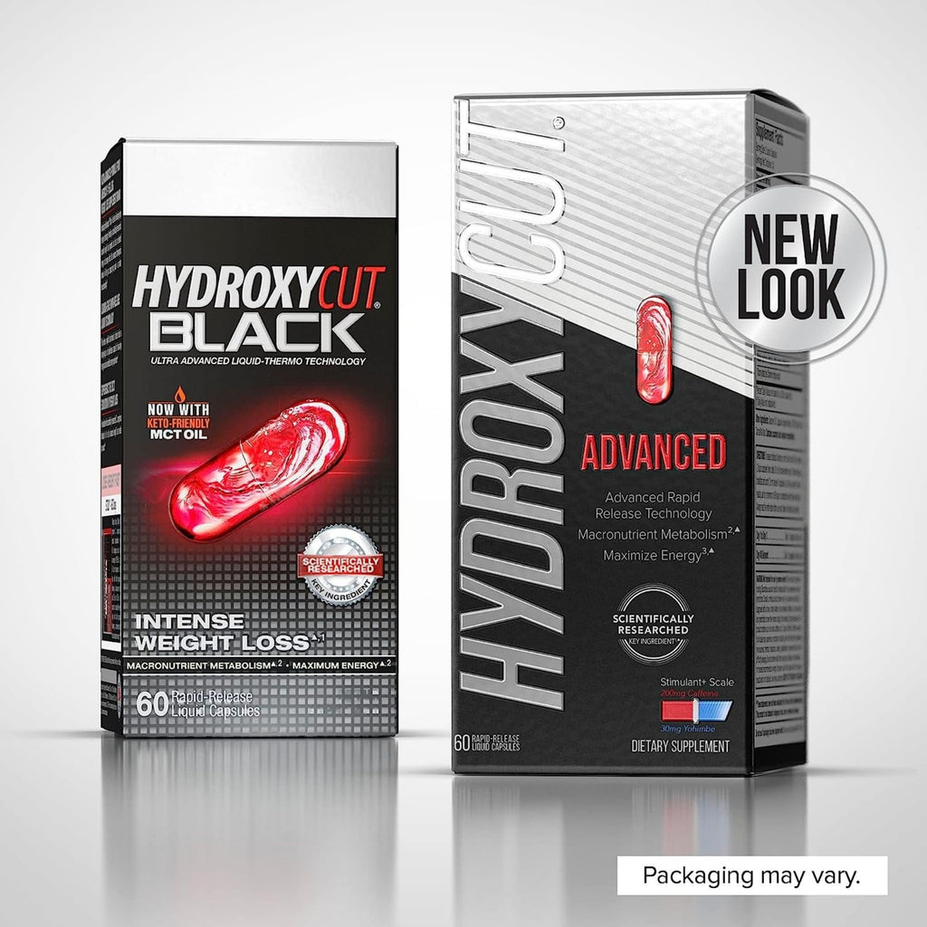 Hydroxycut Advanced - Thermogenic Supplement - Metabolism & Energy Support for Men & Women - C. Canephora Robusta, Yohimbe Extract & 200 mg Caffeine - Rapid Release Liquid Capsules - 60 Capsules
