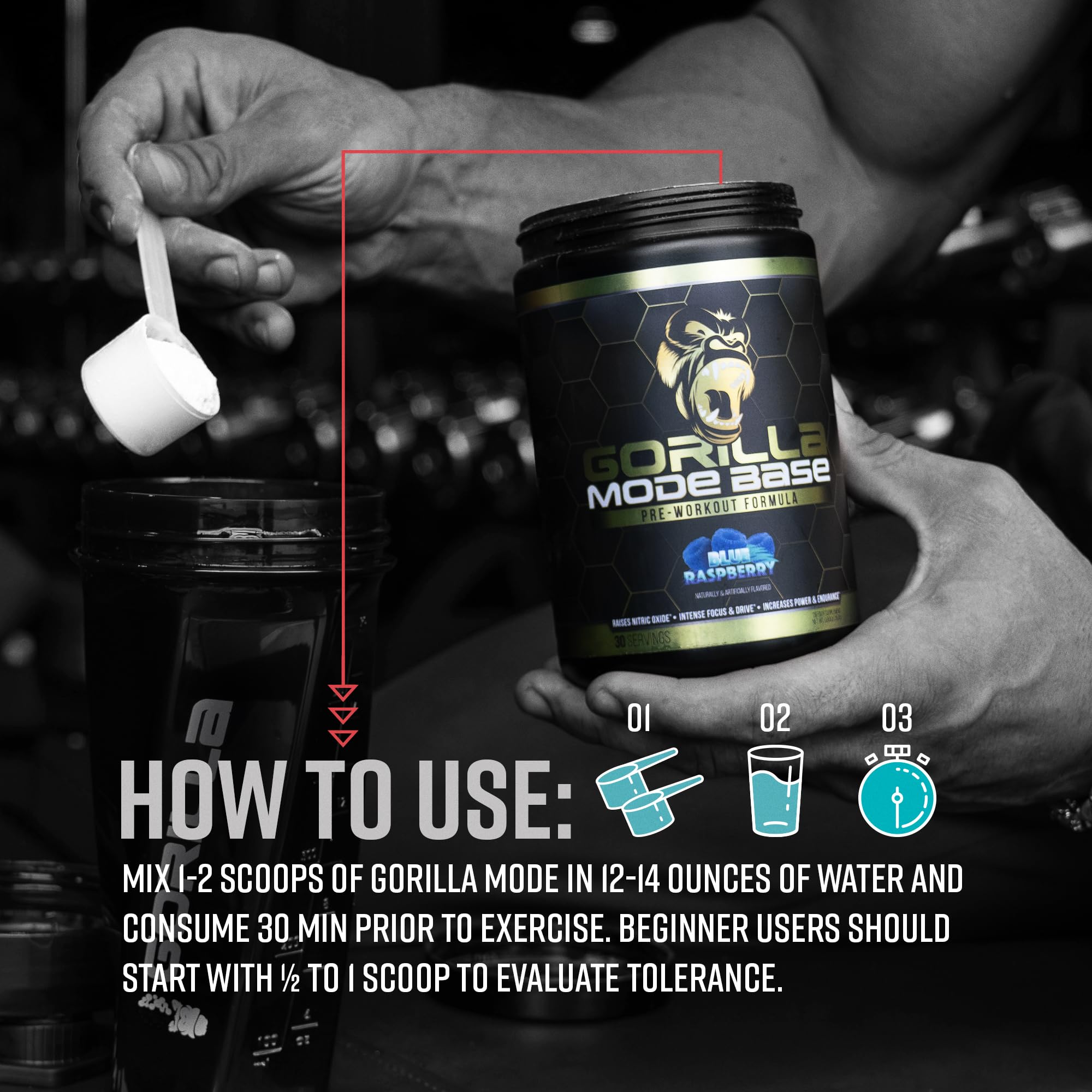 Gorilla Mode Base Pre Workout - (Bombsicle)