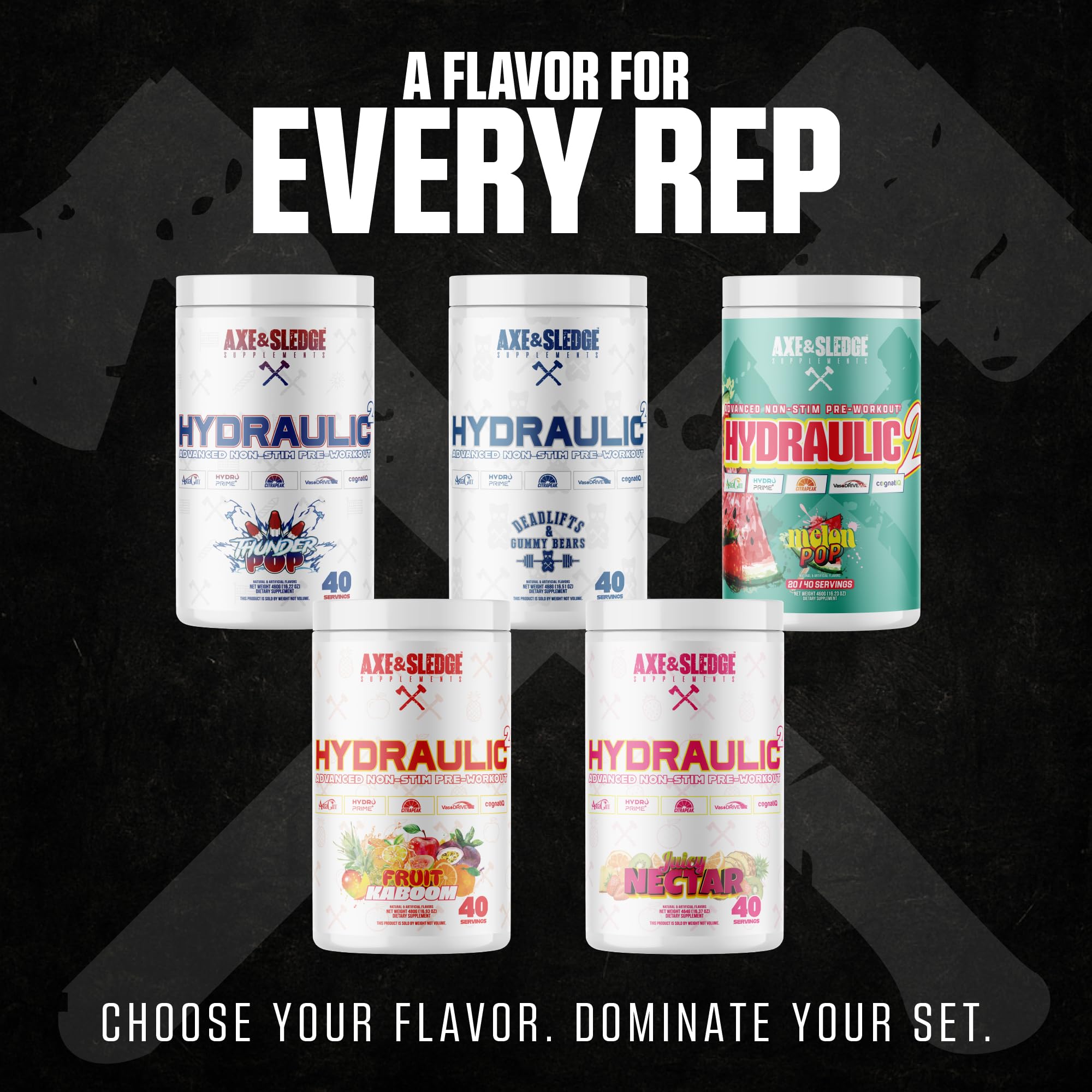 Axe & Sledge Hydraulic Stim-Free Pre-Workout Powder - Fruit Kaboom